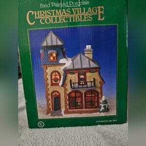 Vintage Longrich Ceramic Christmas Village Home 1999